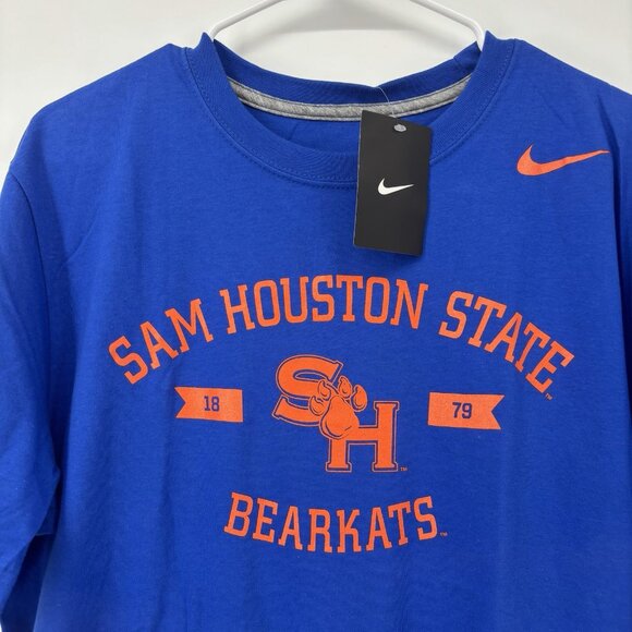 Nike Sam Houston State Bearkats Blue Short Sleeve Shirt Size Large Football - Picture 3 of 6